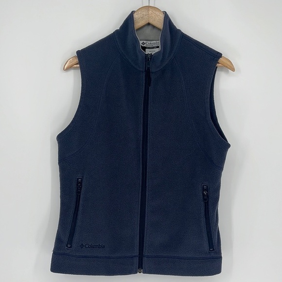 Columbia Navy Blue Full Zip Fleece Vest Size Medium - Picture 1 of 7